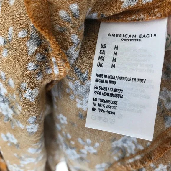 Floral Mustard Ruffle Hem Midi Skirt - M - Picture 5 of 8